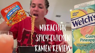 Maruchan Spicy Chicken Ramen Review OMG IT’S SO SPICY [upl. by Yenahteb608]