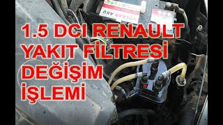 Renault 15 Dci K9K Yakıt Mazot Filtresi Değişim İşlemi [upl. by Lebasiram]