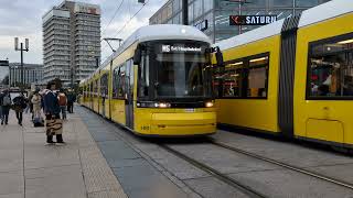 🇩🇪 Berlin Trams  BVG Bombardier Flexity Berlin GT8 ZR Tram 2024 [upl. by Annaynek]