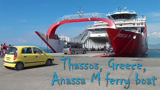 Thassos Greece Anassa M ferry boat [upl. by Aicilehp]