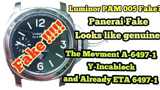 Luminor PAM 005 FakeBut looks same like genuine Luminor Marina panerai Super clone Replica Watches [upl. by Assillam469]