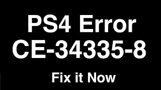 PS4 Error CE343358  Fix it Now [upl. by Ennairac]