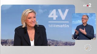 Marine Le Pen invitée des 4V sur France 2 11122024 [upl. by Lonni]