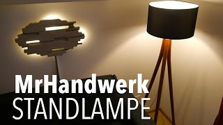 DIY Lampe aus Schaufelstielen bauen Anleitung ★MrHandwerk ★ [upl. by Giff633]