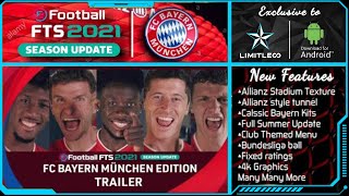 FTS 21 MOD PES 21 FC BAYERN MUNICH CLUB EDITIONUpdated  300mb [upl. by Delwin6]