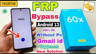 Realme Narzo 60x 5g FRP Bypass Android 13  New Trick  Realme Narzo RMX3782 Google Account Bypass [upl. by Kienan774]