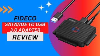 FIDECO SATAIDE to USB 30 Adapter Hard Drive Adapter Cable Converter Review [upl. by Domph]