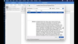 EndNote 20 for Mac  Microsoft Word Cite While You Write [upl. by Adiesirb]