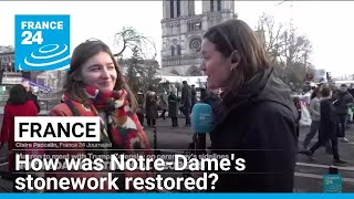 France how was NotreDames stonework restored after the 2019 fire • FRANCE 24 English [upl. by Oicor481]