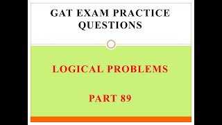 GAT Exam Practice Question Part 89 [upl. by Varien225]