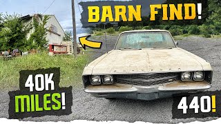 BARN FIND 40K ORIGINAL MILES Will it run ABANDONED 1968 Chrysler New Yorker [upl. by Nolie]