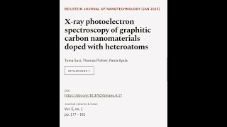 Xray photoelectron spectroscopy of graphitic carbon nanomaterials doped with heteroa  RTCLTV [upl. by Efal423]