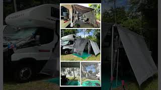 RV Awning  Fiamma F45s Setup  Privacy Screens Campsmart  AFK vanlife shorts [upl. by Basil479]