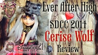 Ever After High Cerise Wolf Doll Review and Unboxing  SDCC 2014 Exclusive [upl. by Hploda]