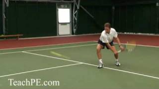 Tennis Drill  The Half Volley  Backhand [upl. by Jat193]