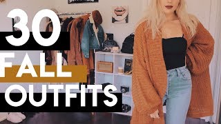 30 Fall Outfits  whats in my closet challenge [upl. by Mccreary]