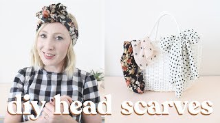 DIY Head Scarves  How To Do A Rolled Hem With An Overlocker [upl. by Sand]