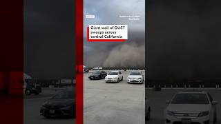 Giant dust storm sweeps across central California DustStorm California BBCNews [upl. by Barbee]