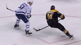 Jake DeBrusk powers his way for goahead goal in Game 7 [upl. by Aonehc]