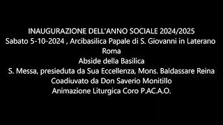 05102024 PRIMARIA ASSOCIAZIONE CATTOLICA ARTISTICOOPERAIA INAUGURAZIONE DELLANNO SOCIALE 202425 [upl. by Dnalor707]