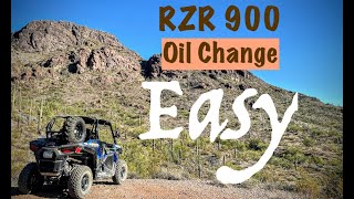 RZR 900 Oil Change 2017 Trail 900 [upl. by Eedak703]