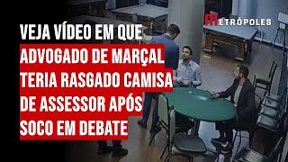 Veja vídeo em que advogado de Marçal teria rasgado camisa de assessor após soco em debate [upl. by Matthus]