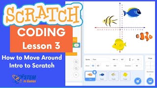 Scratch Coding Lesson 3  How to use XY Coordinates  Free Beginner Programming Class [upl. by Gertrude]