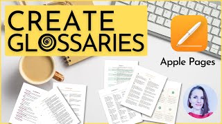 How to Create Glossaries in Apple Pages  Book Glossary [upl. by Yelsehc]