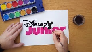 pink Disney Junior logo  painting [upl. by Marwin187]