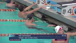 Mens 100 Freestyle A Final  2024 FUTURES CHAMPIONSHIPS SERIES  AUSTIN TX [upl. by Ecinrahs]