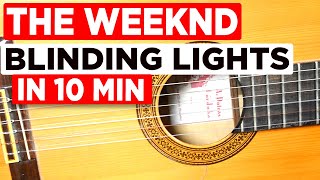 Gitarren Tutorial  Blinding Lights in 10 Minuten  einfach amp auf Deutsch [upl. by Aihtela252]