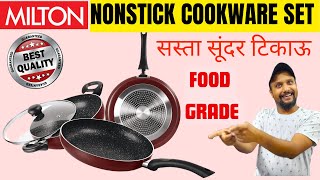 Best Nonstick Cookware Set From Milton  NonStick Fry Pan Kadai amp Dosa Tawa In Nominal Rate [upl. by Aseyt]