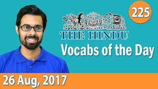 ✅ Daily The Hindu Vocabulary 26 Aug 2017  Learn 10 New Words with Tricks  Day225 [upl. by Asilrac]