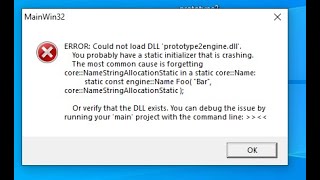 how to solveerror could not load dll  prototype2enginedll [upl. by Aibat]