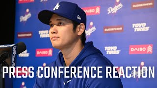 Shohei Ohtani press conference reaction Whats next for Dodgers star [upl. by Aryc]