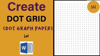 How to create dot grid  design dot journal in word  create bullet journal at home [upl. by Ocsic]