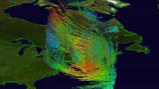 Unidata IDV Screencast 18 2016  IDV Volume Trajectory Display Hurricane Sandy [upl. by Aicitel]