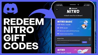 How To Redeem NITRO Gift Codes On Discord Mobile [upl. by Letch]