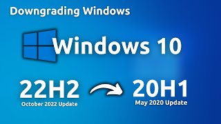 Downgrading Windows 10 22H2 to 2004 [upl. by Thilda360]