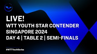 LIVE  T2  Day 4  WTT Youth Star Contender Singapore 2024  Semifinals [upl. by Drageruaeb]