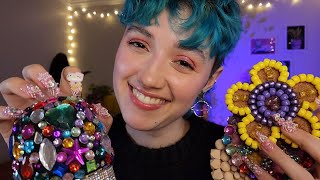 ASMR Tingly Tapping amp Scratching to Help You Sleep 😴 no talking rhinestones amp beads long nails [upl. by Obediah]