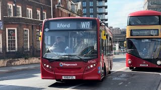 Journey on the W19 YX61FZL 37560 Stagecoach London Enviro 200 [upl. by Winne]