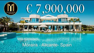 € 7900000  Luxury Villa tour  Moraira Alicante Spain  Luxury Property [upl. by Zaslow9]