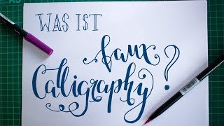 Faux Calligraphy Was ist das Handlettering Technik für Anfänger Deutsch [upl. by Iruj]