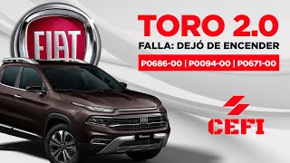 Fiat Toro Falla Dejó de Encender  P068600  P009400  Escáner  Diagnóstico  CEFI  Reparar [upl. by Bertero]