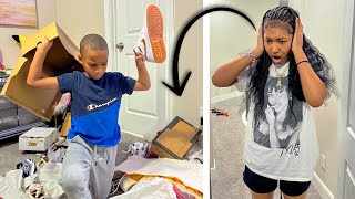 ADOPTED BROTHER Ruins SISTERS New Shoe Collection He Didnt Listen [upl. by Osana]