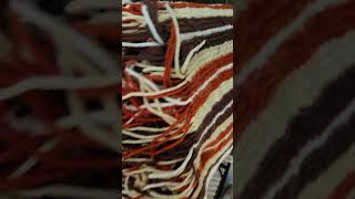 VTG Autumn FALL Striped Afghan Throw fallbedroomdecor falldecorideas vintagedecorunboxing [upl. by Malchus]