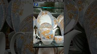 New Shape Bone China Dinner Set 61 pieces Crockery Wholesale Market Pakistan Noor Sitara Traders Fsd [upl. by Nahtanaoj]