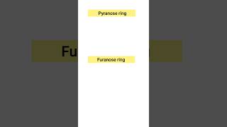 what is pyranose and furanose ring l difference between pyranose and furanose ring l biology [upl. by Bick]