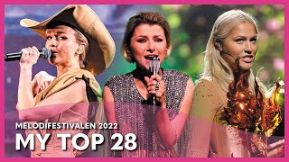 Melodifestivalen 2022  My Top 28 [upl. by Adila]